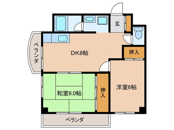 タナベハイツの物件間取画像